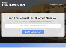Tablet Screenshot of forsalehudhomes.com